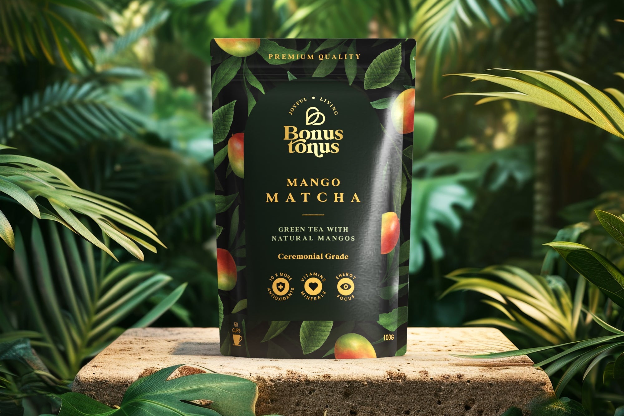 Matcha su natūraliais mangais - 4A 100gBONUS TONUS